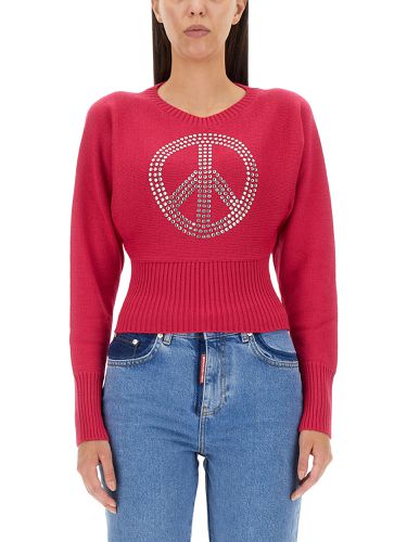 Moschino jeans peace symbol jersey - moschino jeans - Modalova