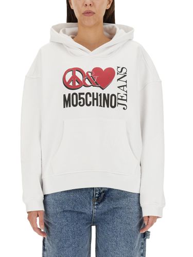 Moschino jeans peace & love hoodie - moschino jeans - Modalova