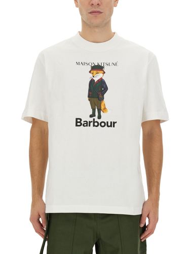 Beaufort fox print t-shirt - maison kitsuné x barbour - Modalova