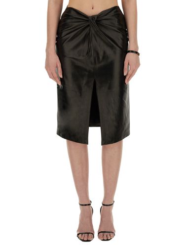 Saint laurent leather pencil skirt - saint laurent - Modalova