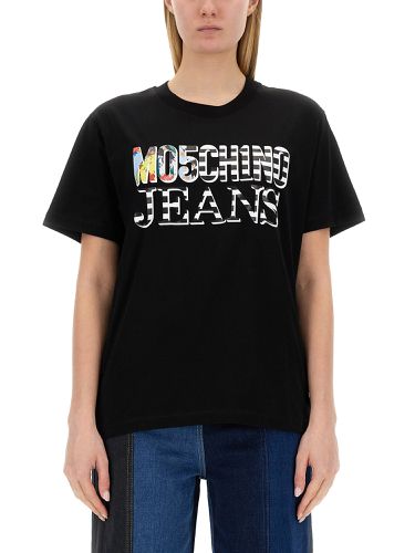 Moschino jeans t-shirt with logo - moschino jeans - Modalova