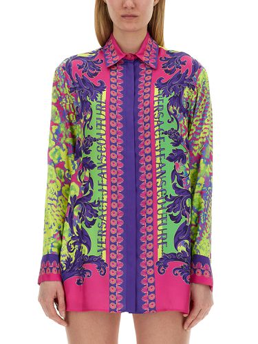 Shirt with print and logo - versace jeans couture - Modalova