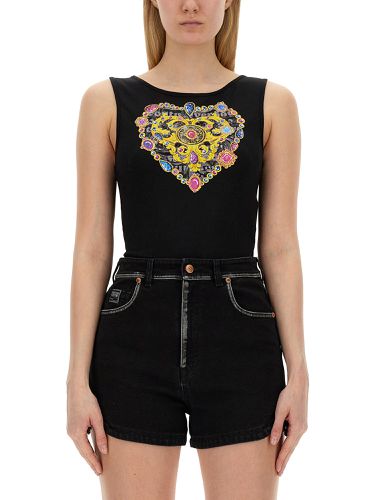 Heart print top - versace jeans couture - Modalova