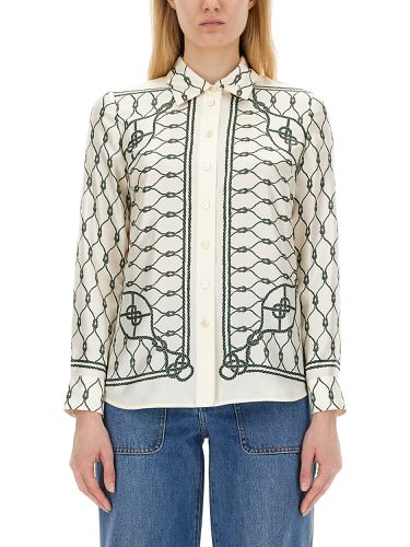 Tory burch printed silk twill shirt - tory burch - Modalova