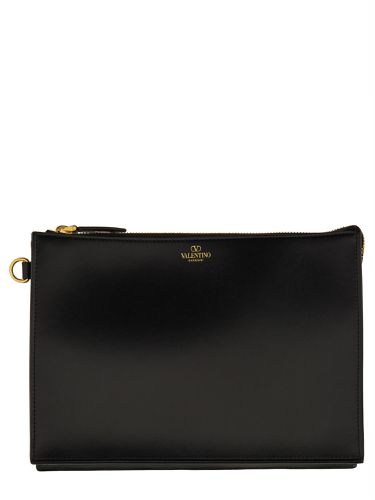 Valentino garavani leather clutch - valentino garavani - Modalova