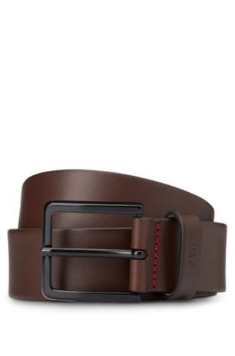 Ceinture en cuir italien avec passant à logo estampé - HUGO - Modalova