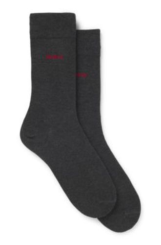 Lot de deux paires de chaussettes mi-hautes avec logo - HUGO - Modalova