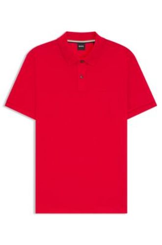 Polo Pallas en piqué de coton avec détails logotés - Boss - Modalova