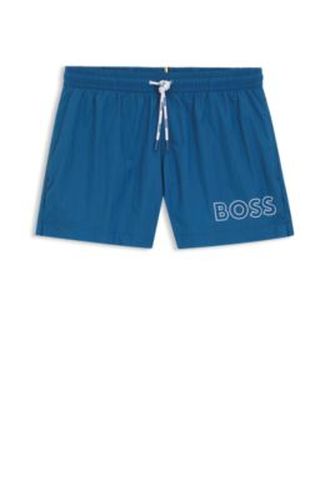 Shorts de bain avec logo imprimé en contour - Boss - Modalova