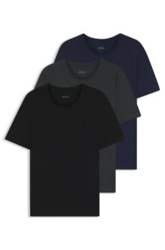 Lot de trois t-shirts en coton à logo brodé - Boss - Modalova