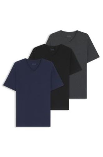 Lot de trois t-shirts en coton à col V - Boss - Modalova