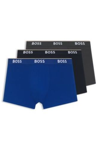 Lot de trois boxers longs en coton stretch - Boss - Modalova
