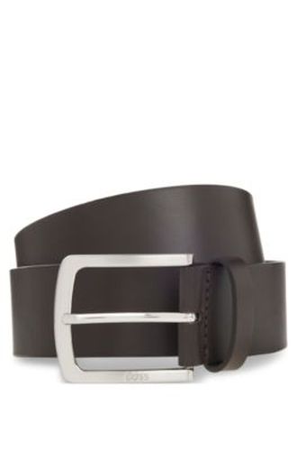 Ceinture en cuir italien avec boucle à logo gravé - Boss - Modalova
