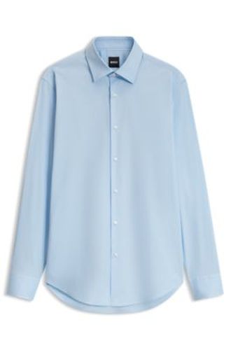 Chemise Regular Fit à rayures en popeline de coton stretch facile à repasser - Boss - Modalova