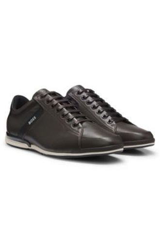 Baskets en cuir avec doublure anti-odeurs - Boss - Modalova