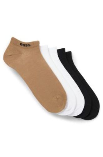 Lot de cinq paires de chaussettes basses en coton mélangé avec logo - Boss - Modalova