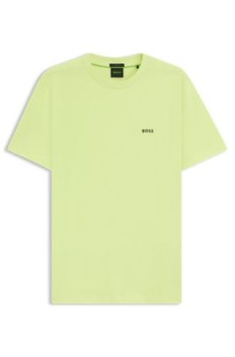 T-shirt en coton stretch avec détail logoté - Boss - Modalova