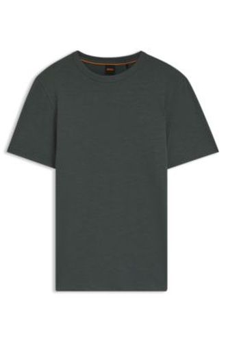 T-shirt en jersey de coton avec détail logoté - Boss - Modalova