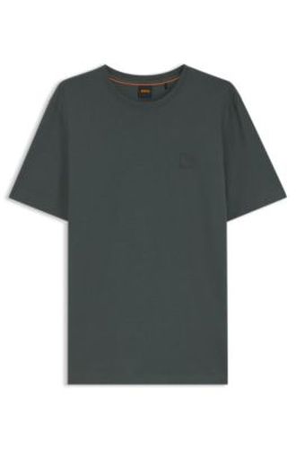 T-shirt en jersey de coton avec patch logo - Boss - Modalova