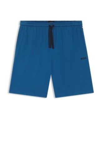 Short en coton stretch à logo brodé - Boss - Modalova