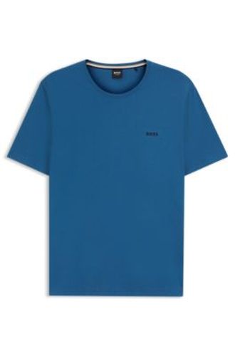 T-shirt en coton stretch à logo brodé - Boss - Modalova