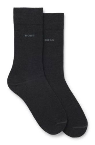 Lot de deux paires de chaussettes business en coton doux et compact - Boss - Modalova