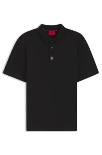 Polo en coton interlock avec logo revisité - HUGO - Modalova