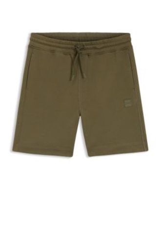 Short en molleton de coton avec écusson logoté - Boss - Modalova