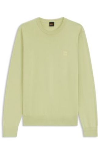 Pull en coton mélangé avec écusson logo - Boss - Modalova