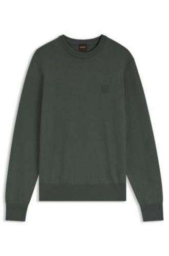 Pull en coton mélangé avec écusson logo - Boss - Modalova
