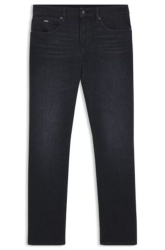 Delaware Jean Slim en denim noir italien très doux - Boss - Modalova