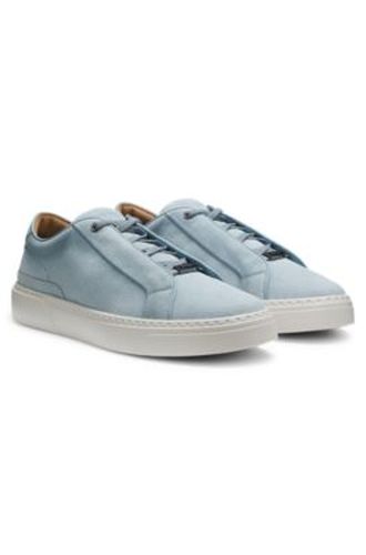 Baskets Gary en cuir suédé avec système de laçage élastique - Boss - Modalova