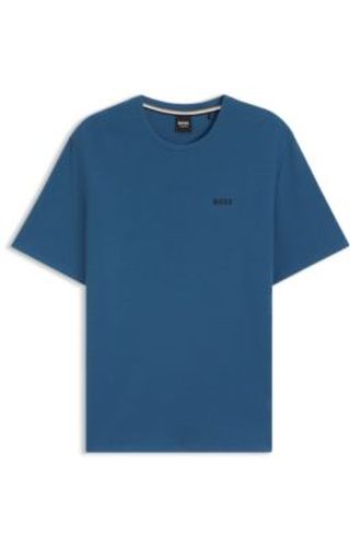 T-shirt de pyjama en coton mélangé à logo brodé - Boss - Modalova