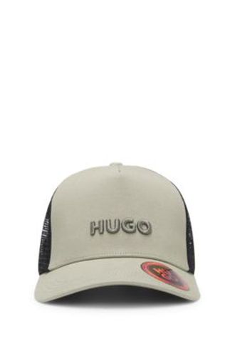 Casquette en twill de coton avec panneaux en mesh - HUGO - Modalova