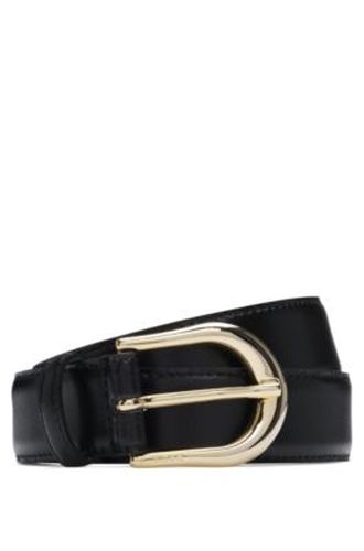 Ceinture en cuir italien avec boucle dorée - Boss - Modalova