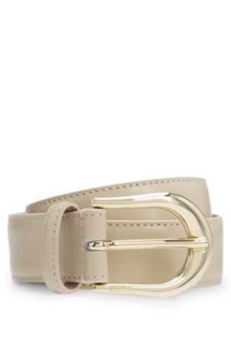 Ceinture en cuir italien avec boucle dorée - Boss - Modalova