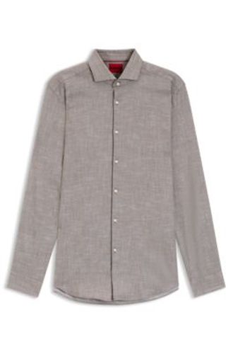 Chemise Slim en coton et lin - HUGO - Modalova