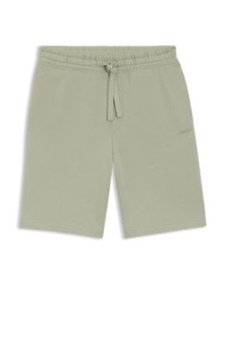 Short en molleton de coton avec logo imprimé - HUGO - Modalova