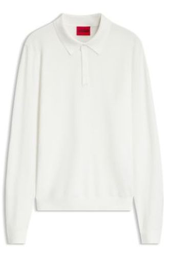 Polo Slim en maille avec logo au dos - HUGO - Modalova