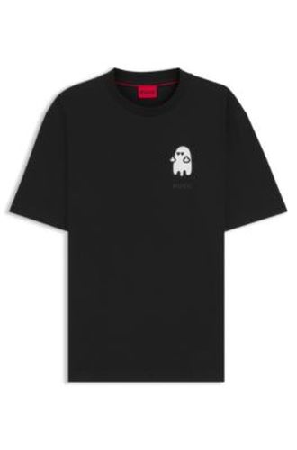 T-shirt Relaxed en coton à motif graphique style épouvante - HUGO - Modalova