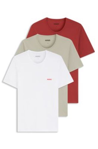 Lot de trois t-shirts en coton à logo imprimé - HUGO - Modalova