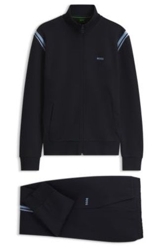 Ensemble de survêtement Regular en coton stretch avec empiècements à rayures - Boss - Modalova