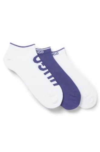 Lot de trois paires de chaussettes basses avec logos - HUGO - Modalova
