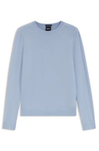 Pull Slim à col rond en laine mérinos - Boss - Modalova