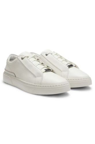 Baskets Gary en cuir grainé - Boss - Modalova