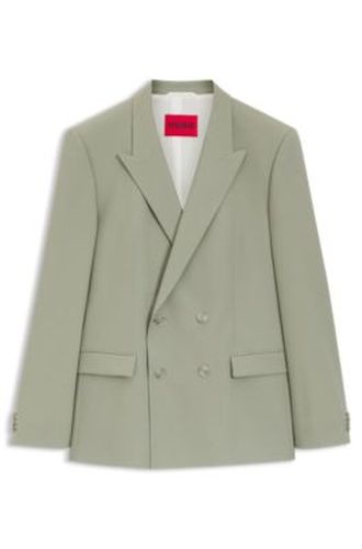 Veste Slim en popeline de laine mélangée - HUGO - Modalova