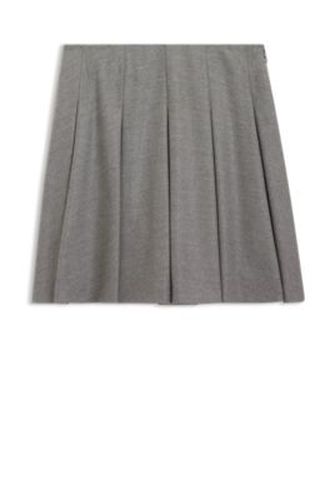 Jupe courte plissée en flanelle stretch chinée - HUGO - Modalova
