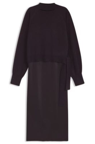 Robe deux en un avec pull en laine et cachemire - Boss - Modalova