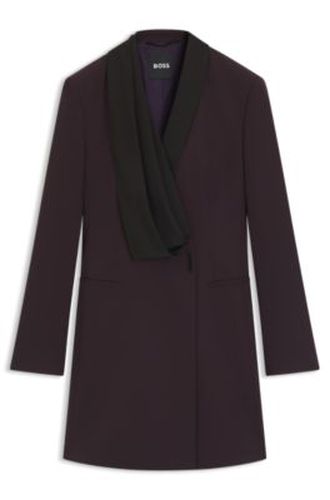 Robe style smoking en laine vierge - Boss - Modalova