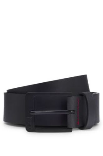 Ceinture en cuir lisse avec boucle à ardillon à logo - HUGO - Modalova